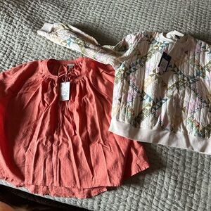 Target Coral and Geometric Kids Tops Set